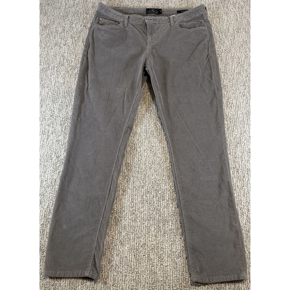 Lucky Brand Gray Women's Corduroy Pants 12/31 Lolita‎ Skinny Leg Stretch
